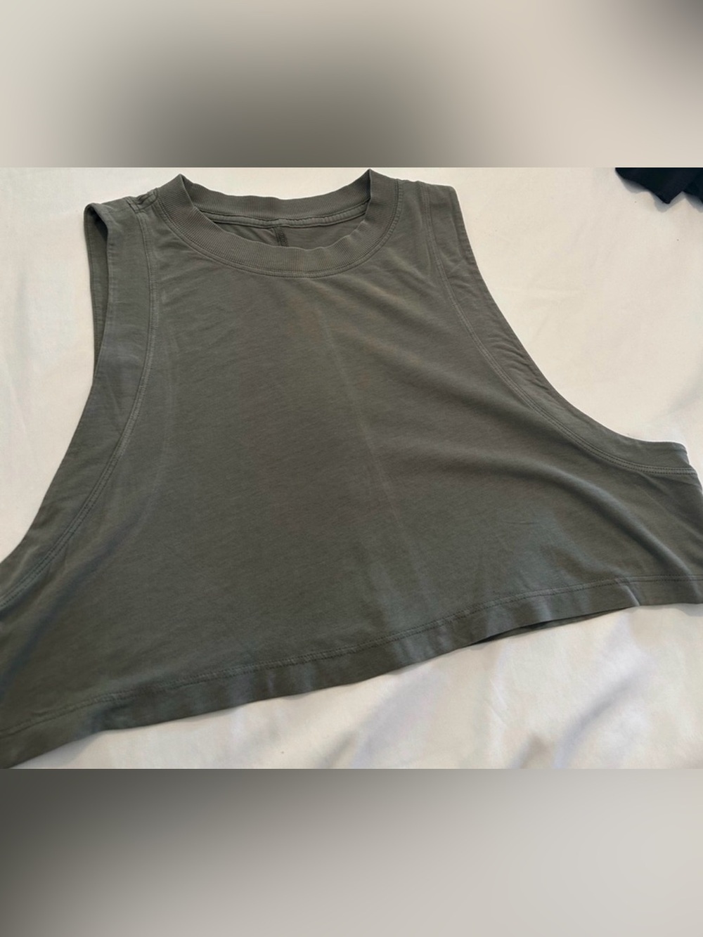 lululemon athletica Olive Cropped Muscle Tank